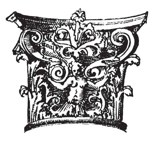 İcracı, Doğa, Sfenks, at-adamları, çiçekleri, süs eşyaları, vintage çizgi çizme veya oyma illüstrasyon. 