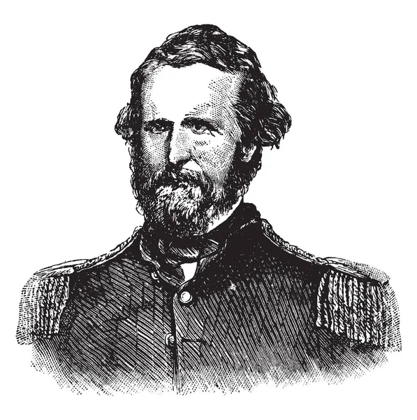 General Nathaniel Lyon 1818 1861 War Der Erste Gewerkschaftsgeneral Der — Stockvektor