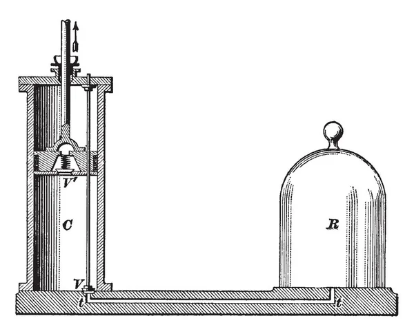 Cette Illustration Représente Air Pump Qui Est Généralement Faite Verre — Image vectorielle