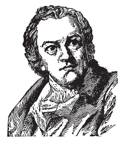 William Blake 1757 1827 Fue Pintor Poeta Grabador Inglés Ilustración — Vector de stock