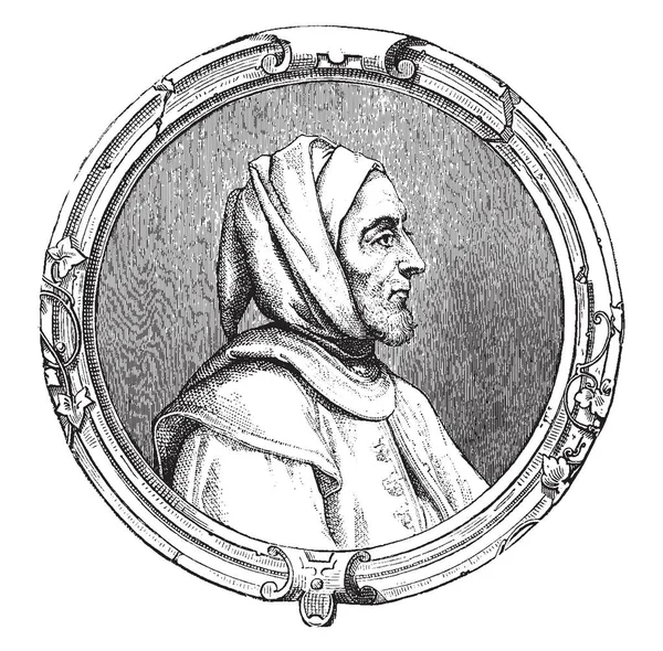 조반니 1240 1302 이탈리아의 피렌체 빈티지 그림에서 모자이크의 디자이너 — 스톡 벡터