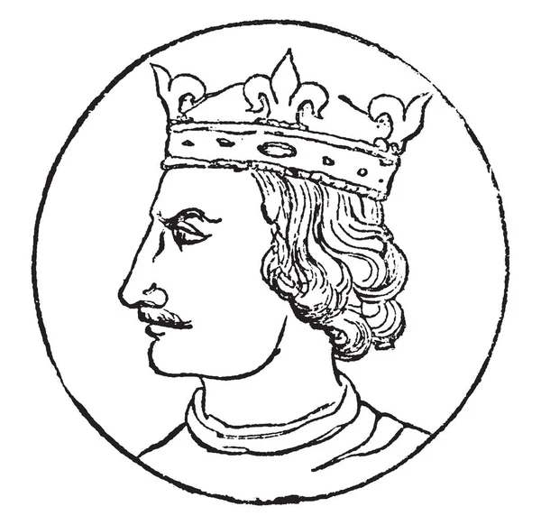 Enrique 1068 1135 Fue Rey Inglaterra Desde 1100 Hasta 1135 — Vector de stock