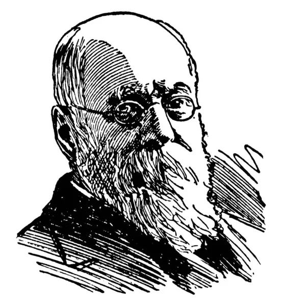 Charles Dana 1819 1897 เขาเป าวชาวอเมร ยนและเจ าหน ฐบาลอาว โสท — ภาพเวกเตอร์สต็อก