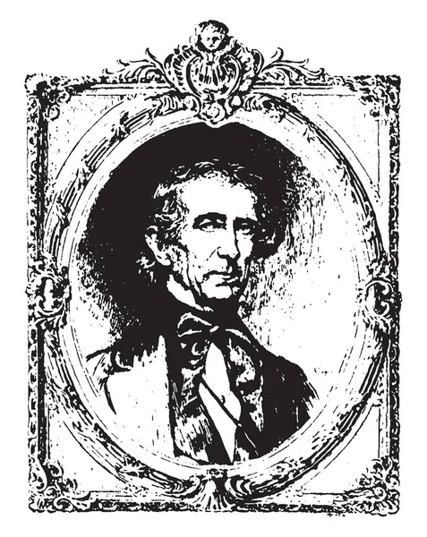 John Tyler 1790 1862 Foi Décimo Presidente Dos Estados Unidos —  Vetores de Stock