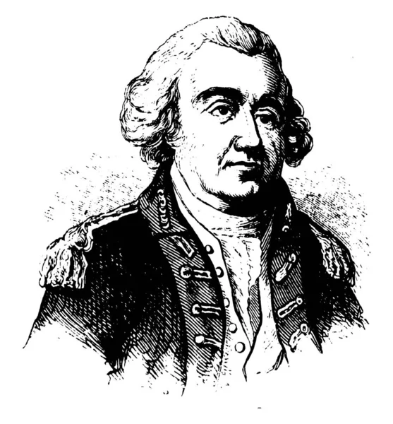 1735 1800 미국의 정치가 도우미 빈티지 드로잉 — 스톡 벡터