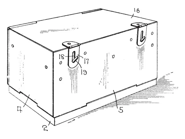 Caja Envío Plegable Utilizada Para Enviar Artículos Por General Contenedor — Archivo Imágenes Vectoriales