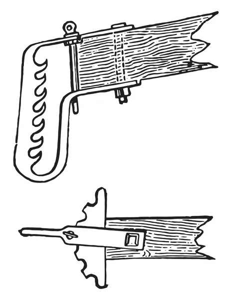 海拔和计划调节器犁一般 Sambuy 复古雕刻插图 工业百科全书 1875 — 图库矢量图片