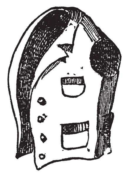 Vest Waistcoat Body Garment Men Vintage Line Drawing Engraving Illustration — Stock Vector