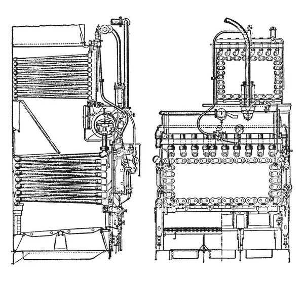 Иллюстрация Представляет Собой Belleville Boiler Который Представляет Собой Резервуар Генерации — стоковый вектор