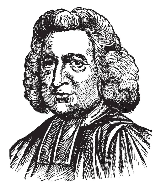 John Wesley 1703 1791 Ben Volt Egy Angol Anglikán Pap — Stock Vector
