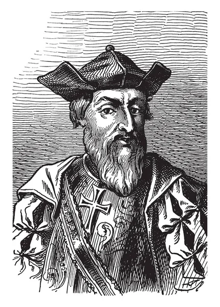 Vasco Gama Vers 1460 1524 Explorateur Portugais Premier Européen Atteindre — Image vectorielle