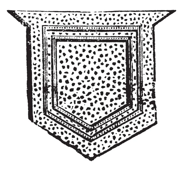 Tressure Ordinary Borde Cierta Distancia Del Borde Del Campo Dibujo — Archivo Imágenes Vectoriales