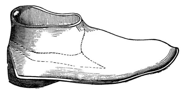 埃及皮革靴 老式雕刻插图 工业百科全书 1875 — 图库矢量图片