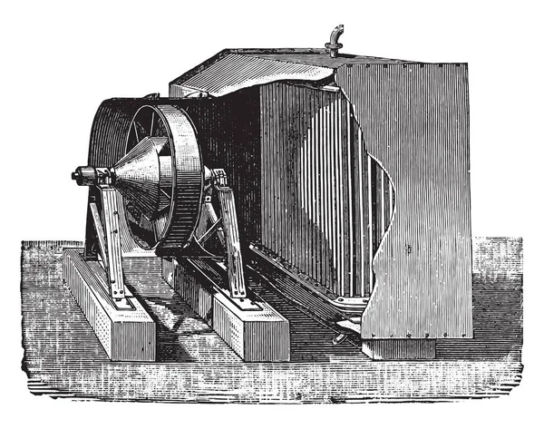 Droge Lucht Condensor Vintage Gegraveerd Illustratie Industriële Encyclopedie Lami 1875 — Stockvector