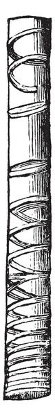 Son Los Conductos Espirales Conducto Espiral Que Pasan Ilustración Anular — Archivo Imágenes Vectoriales