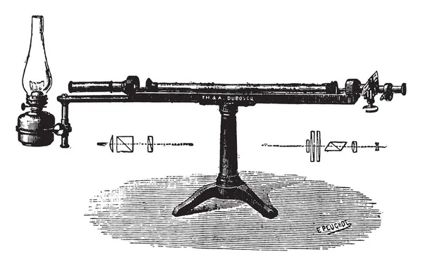 Saccharimeter Omzoomd Vintage Gegraveerd Illustratie Industriële Encyclopedie Lami 1875 — Stockvector