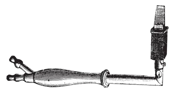 Tinsmiths 빈티지 새겨진된 그림에 토치입니다 1875 — 스톡 벡터