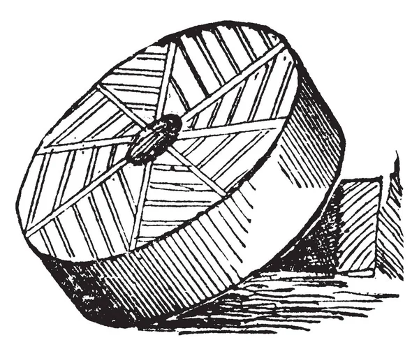 Denna Illustration Representerar Mill Sten Där Var Och Två Cirkulära — Stock vektor