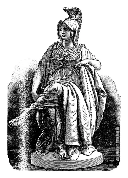 Minerva Carrier Belleuse Porcelana Sevres Ilustración Grabada Vintage Enciclopedia Industrial — Archivo Imágenes Vectoriales