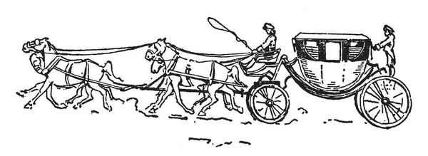 Esta Ilustración Representa Washington Coach Carro Tirado Por Caballos Especialmente — Archivo Imágenes Vectoriales