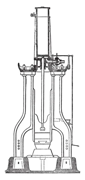 Цій Ілюстрації Представляє Роботи Функції Nasmyth Молоток Vintage Штриховий Малюнок — стоковий вектор