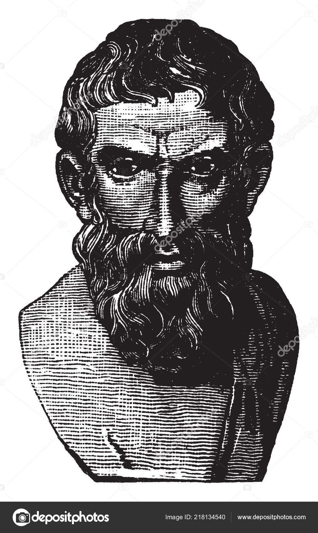 Epicurus Ancient Greek Philosopher Founder School Philosophy Called ...