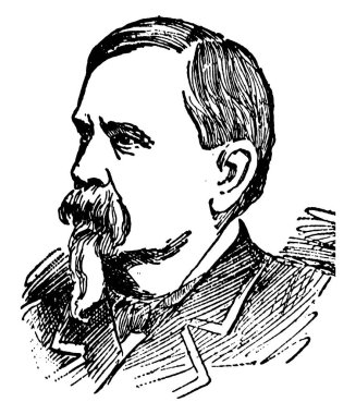 General William B. Franklin, 1823-1903, bir kariyer Amerika Birleşik Devletleri Ordusu subayı ve ordusuna genel Amerikan İç Savaşı, vintage çizgi çizme veya oyma illüstrasyon biriydi