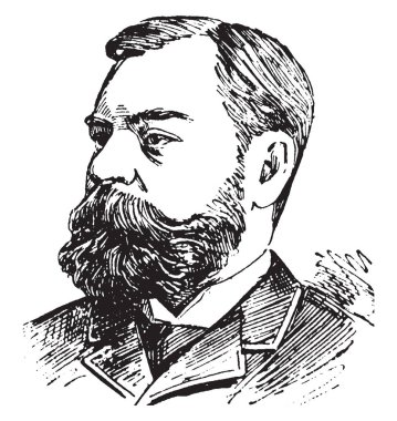 Robert T. Lincoln, 1843-1926, o bir Amerikan politikacı, avukat ve işadamı, vintage çizgi çizme veya oyma illüstrasyon yapıldı.