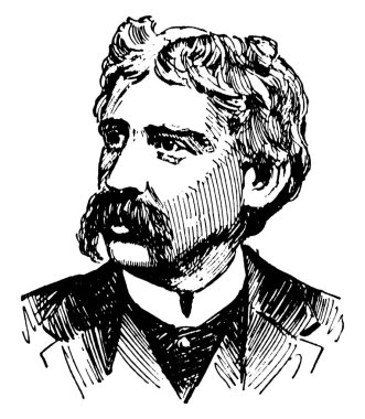 Bret Harte, 1836-1902, o bir Amerikan öykü yazarı ve şair, madenciler, kumarbazlar ve diğer romantik rakamlar California Gold Rush, vintage çizgi çizme veya illüstrasyon oyma onun kısa öykü için ünlü yapıldı.