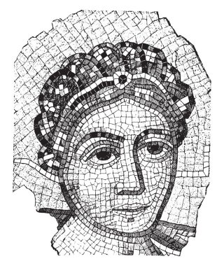 Angel'ın başı, vintage illüstrasyon kazınmış. Endüstriyel ansiklopedi E.-O. Lami - 1875