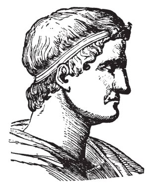 Lucius Sulla, c. 138 - M.ö. 78, Romalı general ve devlet adamı, vintage çizgi çizme veya oyma illüstrasyon yapıldı.