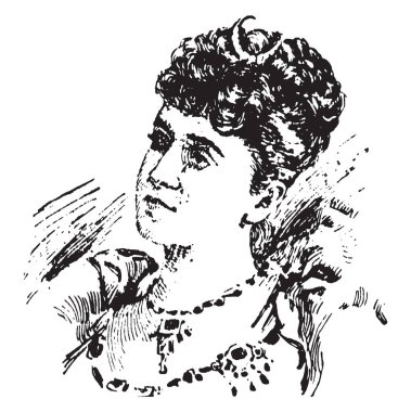 Adelina Patti, 1843-1919, o bir İtalyan-Fransız on dokuzuncu yüzyıl opera sanatçısı, vintage çizgi çizme veya oyma illüstrasyon yapıldı.