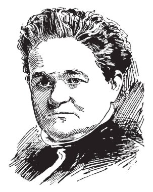 Marion Harland, 1830-1922, o bir Amerikalı yazar, vintage çizgi çizme veya oyma illüstrasyon yapıldı.