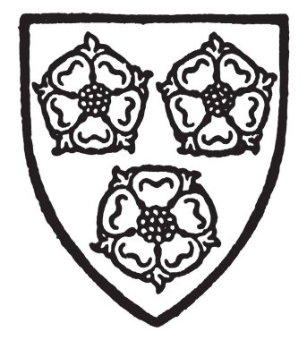 Cosington masmavi üç gül altın, vintage çizgi çizme veya oyma illüstrasyon delik.