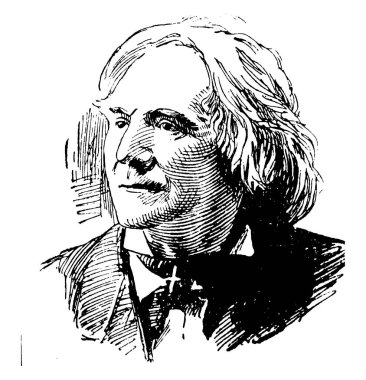 OLE Bull, 1810-1880, o bir Norveç virtüözü kemancı ve besteci, vintage çizgi çizme veya oyma illüstrasyon yapıldı.