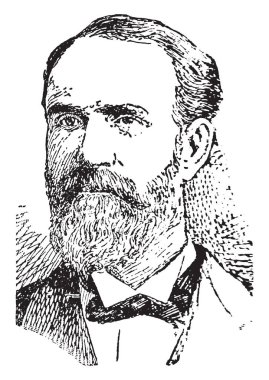 James Wilson, ABD'li politikacı ve Birleşik Devletler Tarım Bakanı, vintage çizgi çizme veya oyma illüstrasyon o 1835-1920, oldu