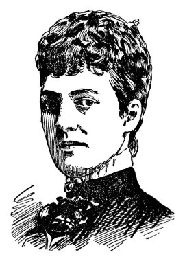 Alexandra, 1844-1925 Kraliçe; o Büyük Britanya Birleşik Krallık ve İrlanda ve Hindistan, vintage çizgi çizme veya oyma illüstrasyon İmparatoriçe kraliçesi oldu