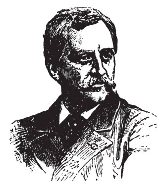 Adolf Erik Nordenskiold, 1832-1901, o oldu bir jeolog mineralog ve Arctic keşfetmek, vintage çizgi çizme veya oyma illüstrasyon