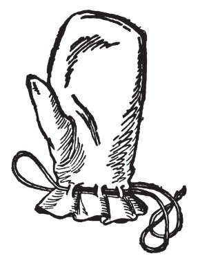 Erken eldiven eller, vintage çizgi çizme ve gravür illüstrasyon kapak için kullanılır.