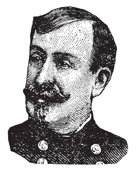 Winfield Schley 1839 1911 Stato Ammiraglio Retroguardia Della Marina Degli — Vettoriale Stock
