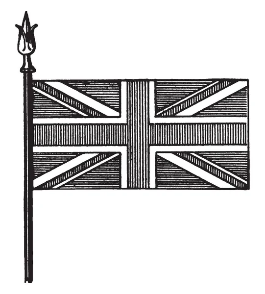 Union Nationale Drapeau Grande Bretagne Drapeau Croix Bandes Verticales Avec — Image vectorielle