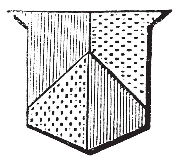 Parted Blek Och Chevron Har Gäller Flera Delarna Vapensköld Som — Stock vektor