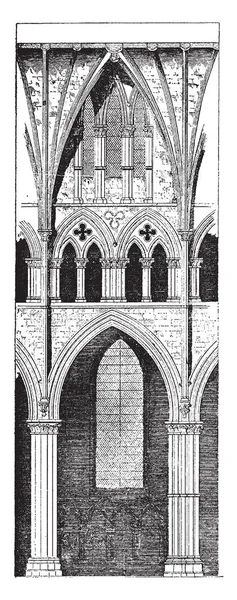 Lincoln Cathedral Mittskeppet Lincoln Katedralen Domkyrkan Kyrkan Jungfru Maria Säte — Stock vektor