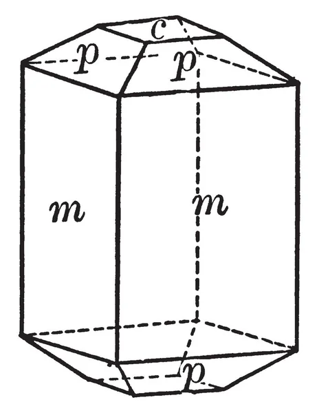 Dit Diagram Vertegenwoordigt Vesuvianiet Vintage Lijntekening Gravure Illustratie — Stockvector