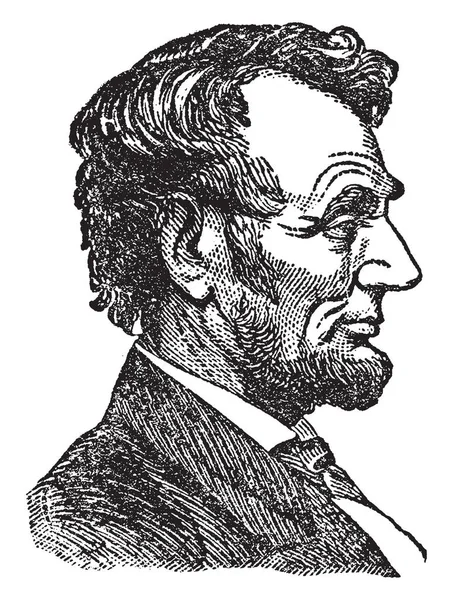 Abraham Lincoln 1809 1865 Volt Amerikai Államférfi Ügyvéd Tizenhatodik Elnöke — Stock Vector