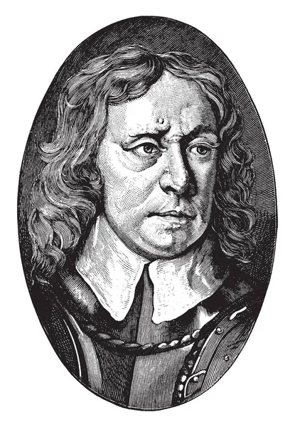 Оливер Кромвель 1599 1658 Английский Генерал Политический Лидер Лорд Защитник — стоковый вектор