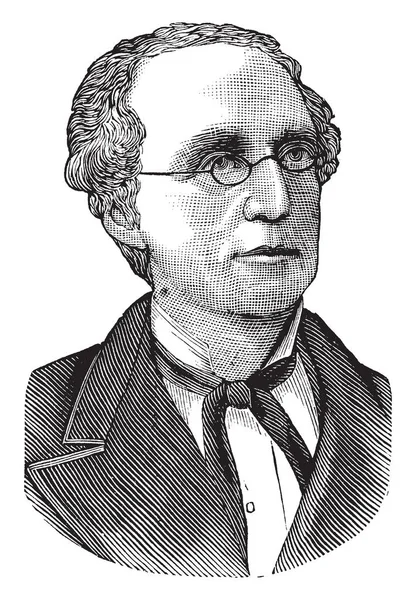 ヘンリー Payne 1810 1896 彼はオハイオ州 ヴィンテージの線描画や彫刻の図からのアメリカの政治家 — ストックベクタ