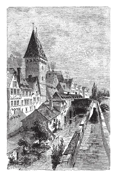 Remparts Ulm Quand Les Romains Ont Conquis Terre Ont Défendu — Image vectorielle