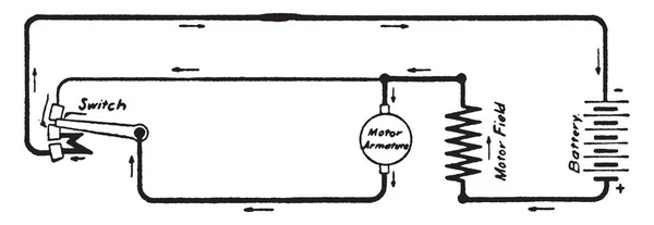 ボッシュ スイッチ ペダル ビンテージの線描画や彫刻図の下方への移動の最初の部分であるボッシュ ペダル — ストックベクタ