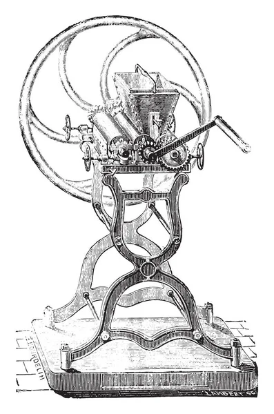 Grinding Machine Colors Vintage Engraved Illustration Industrial Encyclopedia Lami 1875 — Stock Vector